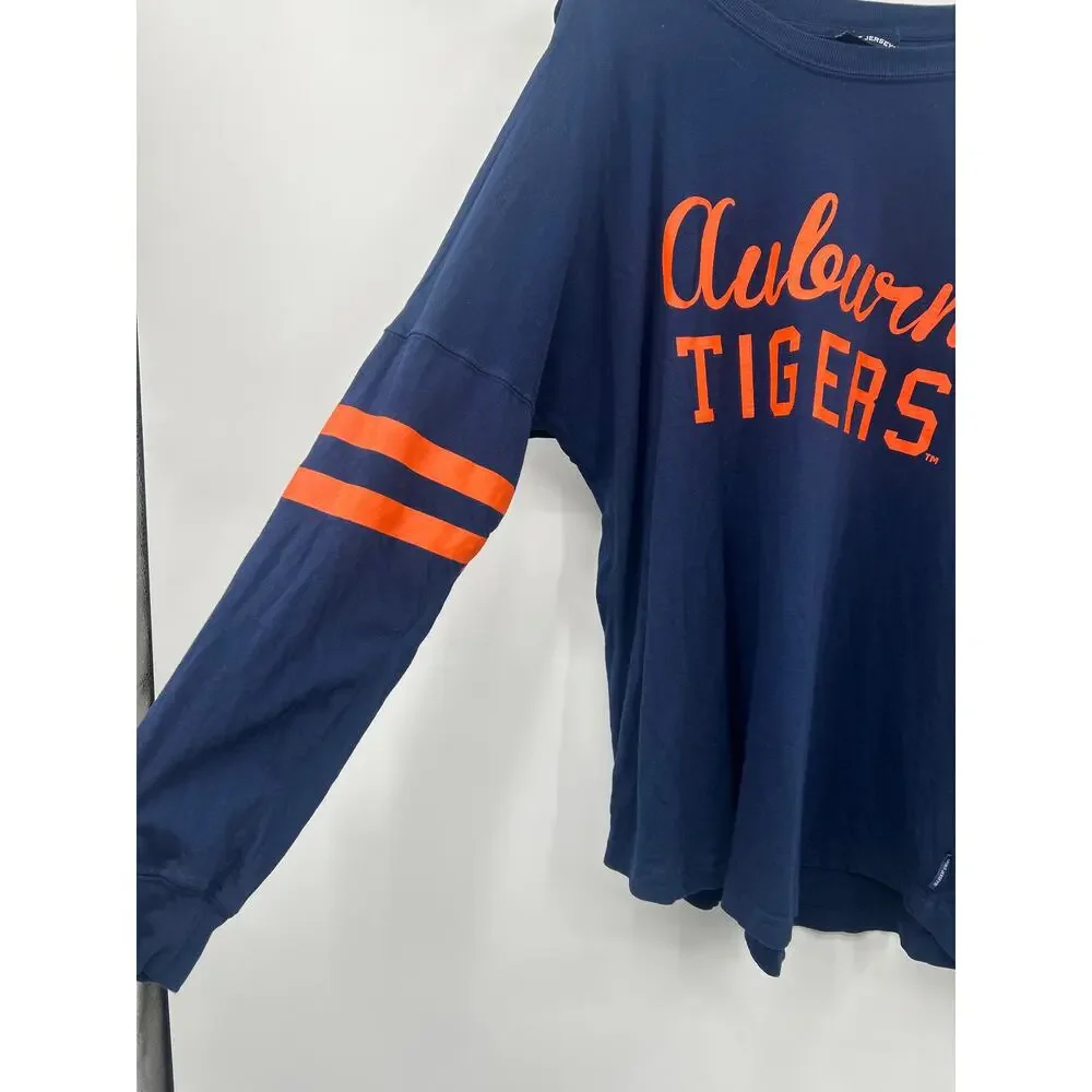 Spirit Jersey Women’s Cold Shoulder Auburn Tigers College Top Size M War Eagle